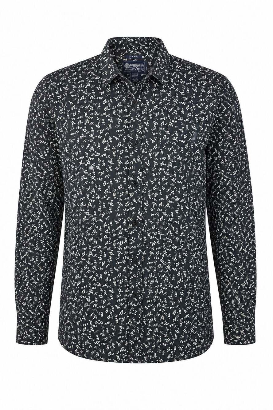American Rag Men's Floral Print Long Sleeve Cotton Button-Down Shirt #1391